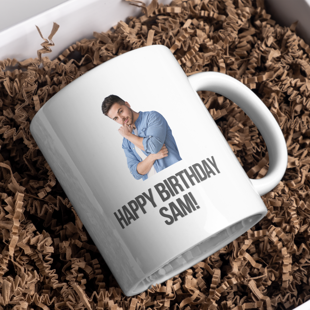 Birthday Portrait Mug – gift presentation on paper packing