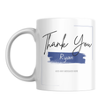 Blue Brushstroke Thank You Mug – front view