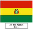 Personalised Bolivia flag mug – flat source artwork with space for a personalised message