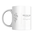 Botanical Thank You Name Mug – front view