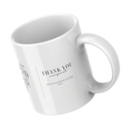 Botanical Thank You Name Mug – angled view