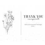 Botanical Thank You Name Mug – original flat artwork