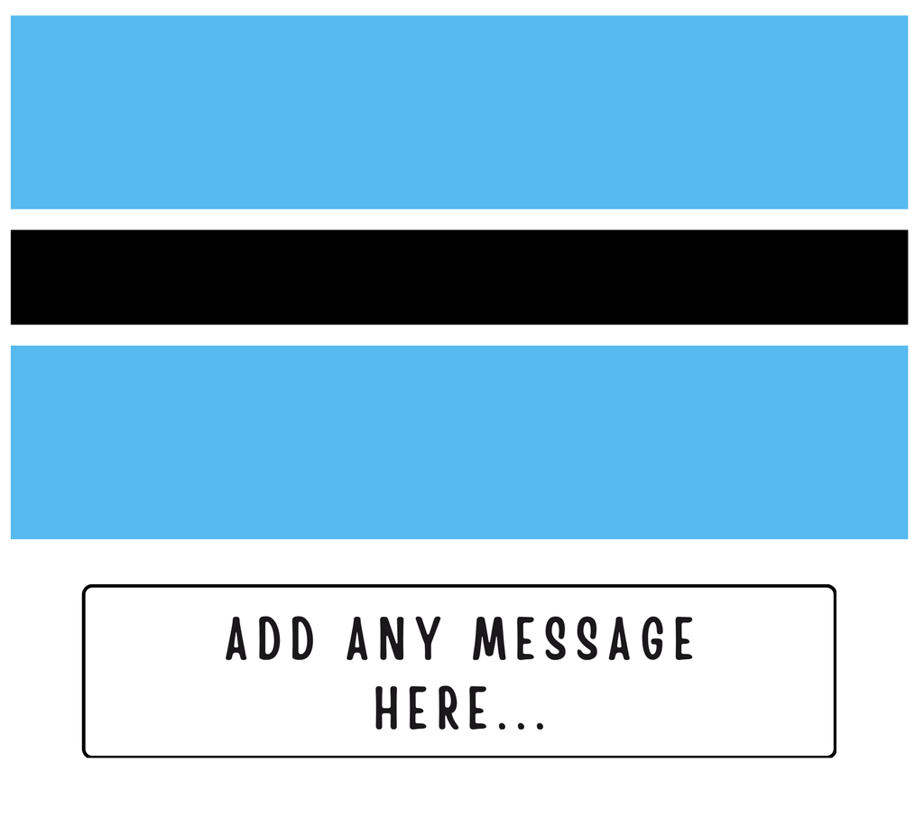 Personalised Botswana flag mug – flat source artwork with space for a personalised message
