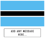 Personalised Botswana flag mug – flat source artwork with space for a personalised message