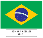 Personalised Brazil flag mug – flat source artwork with space for a personalised message