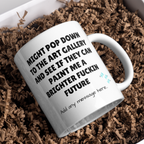Brighter Future Art Gallery Mug – gift presentation on paper packing