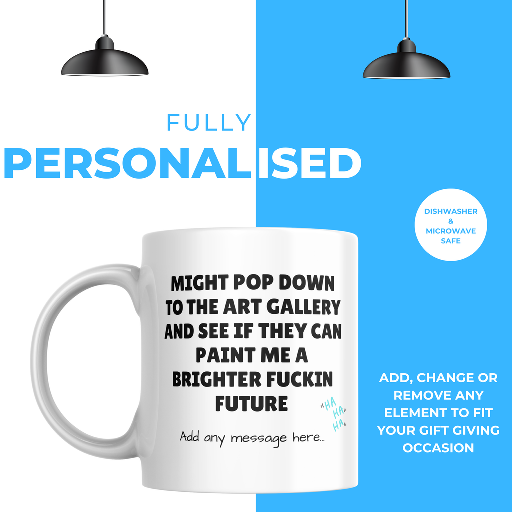 Brighter Future Art Gallery Mug – personalisation information