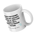 Brighter Future Art Gallery Mug – angled view