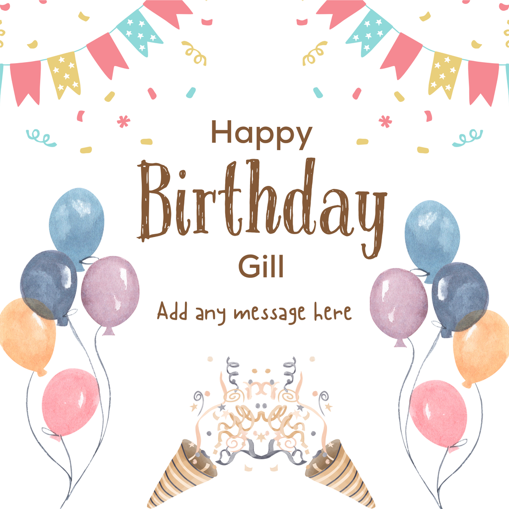 Bunting and Balloons Birthday Mug – original flat artwork