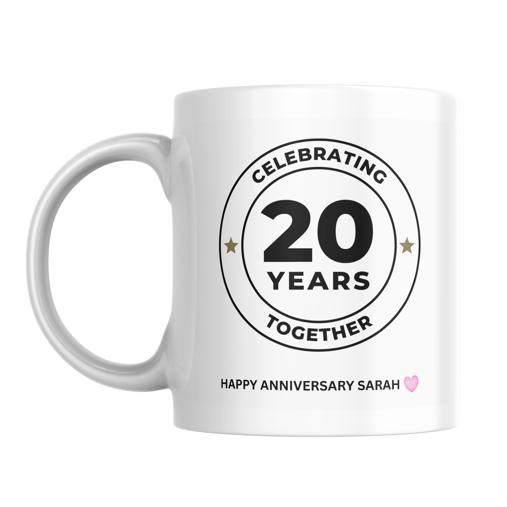 Celebrating Years Together Anniversary Mug – front view