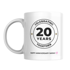 Celebrating Years Together Anniversary Mug – front view