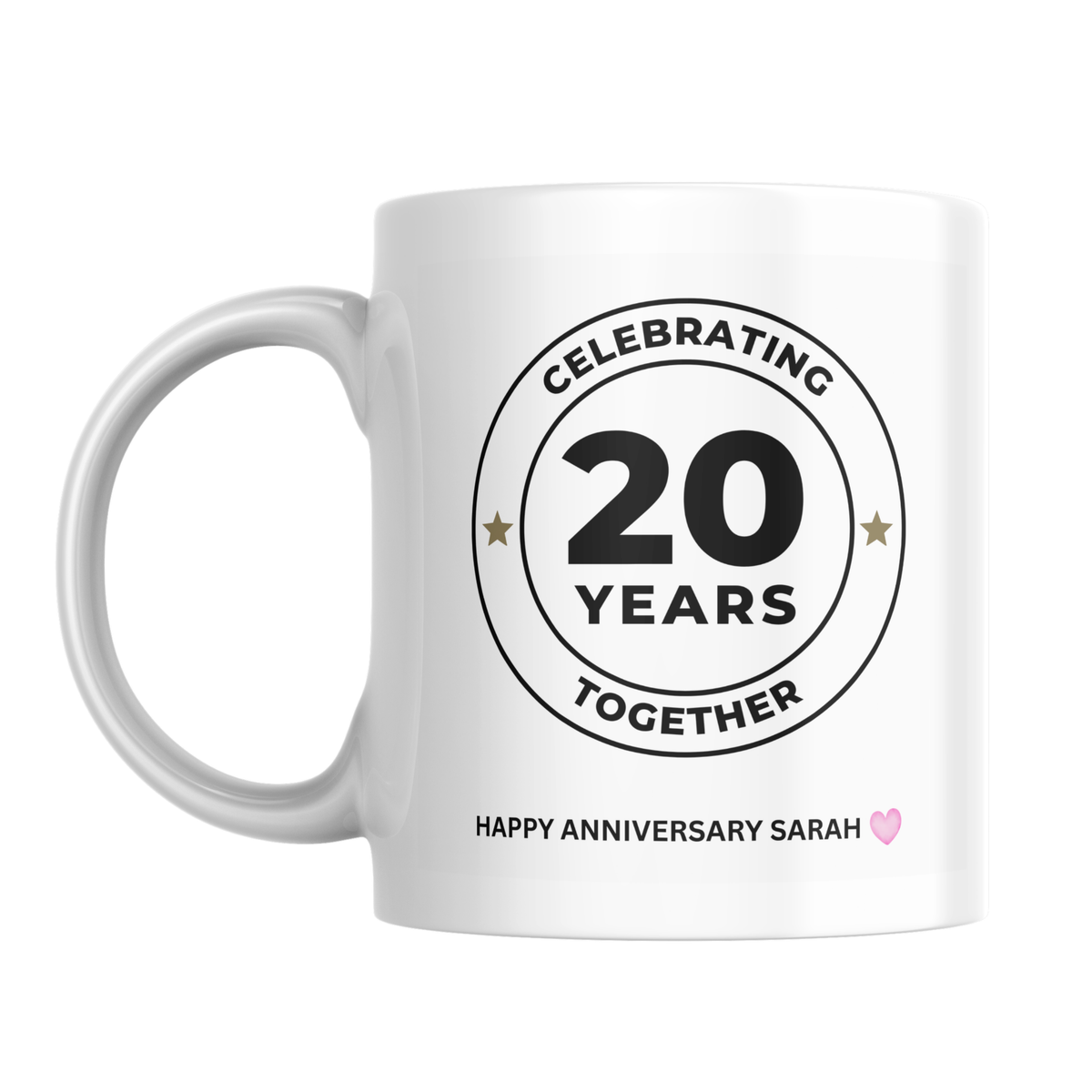 Celebrating Years Together Anniversary Mug – front view