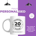 Celebrating Years Together Anniversary Mug – personalisation information