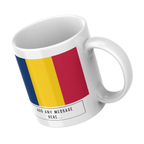 Personalised Chad flag mug – angled view