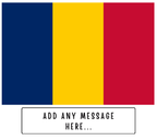 Personalised Chad flag mug – flat source artwork with space for a personalised message
