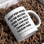 Change My Tune Record Store Mug – gift presentation on paper packing