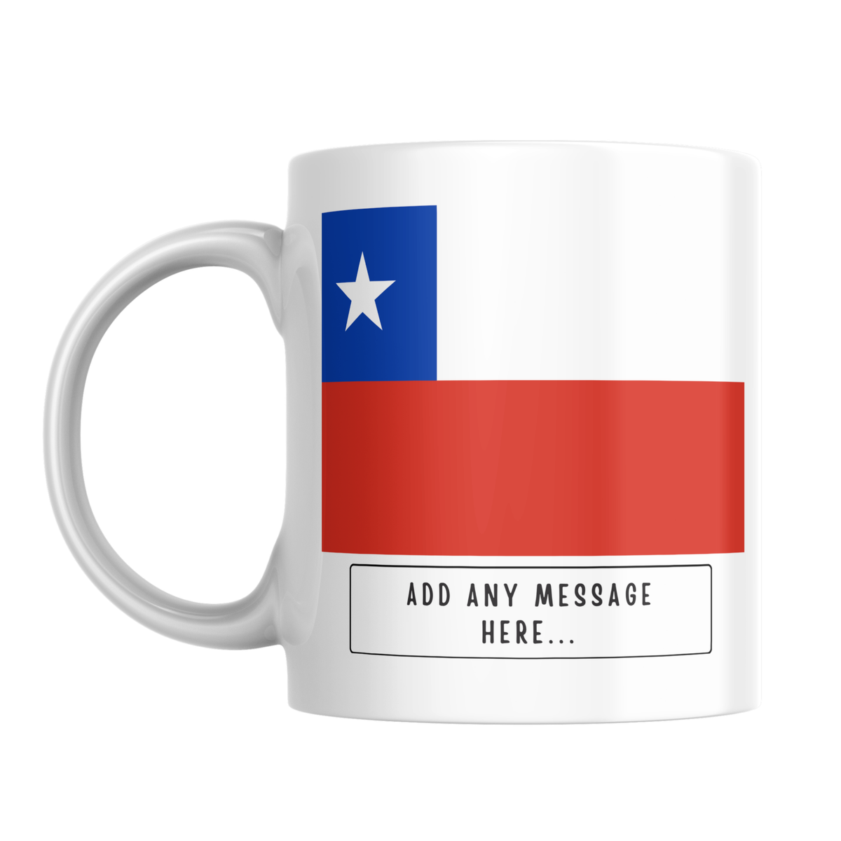 Personalised Chile flag mug – front view