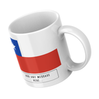 Personalised Chile flag mug – angled view