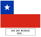 Personalised Chile flag mug – flat source artwork with space for a personalised message