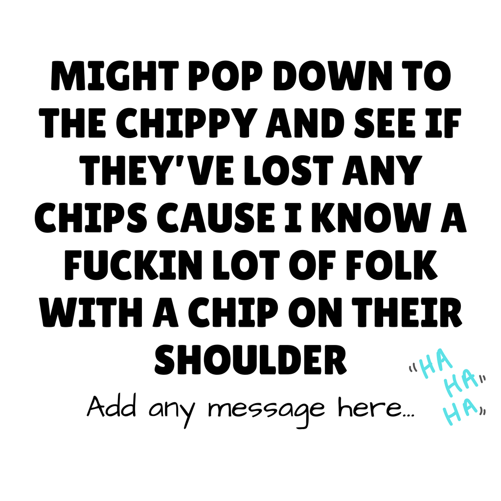Chip on Their Shoulder Mug – original flat artwork