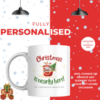 Christmas Is Nearly Here Santa Mug – personalisation information