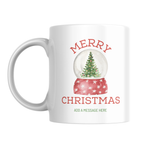 Christmas Tree Snow Globe Mug – front view