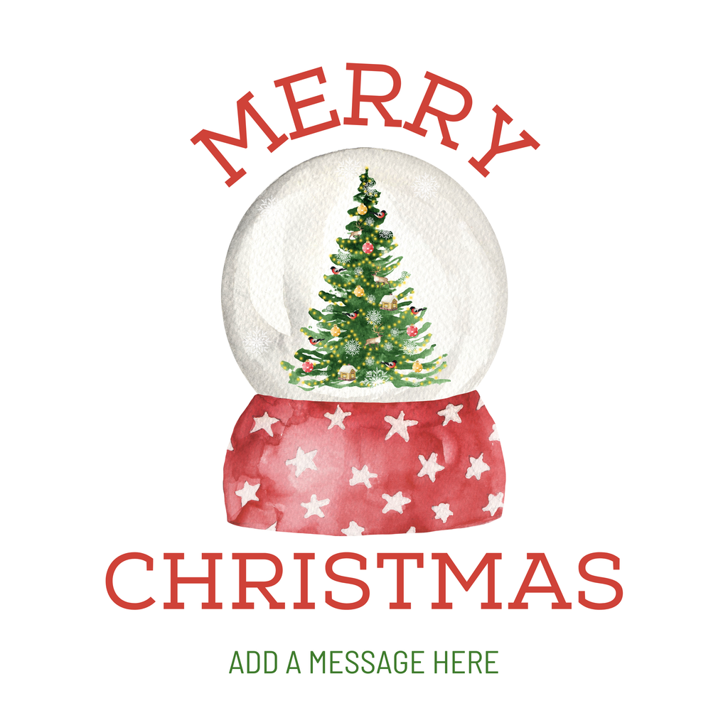 Christmas Tree Snow Globe Mug – original flat artwork