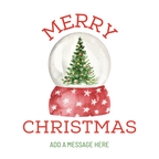 Christmas Tree Snow Globe Mug – original flat artwork