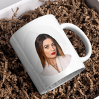 Circular Photo Mug – gift presentation with example photos