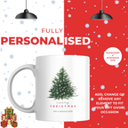 Classic Fir Tree Christmas Mug – personalisation information