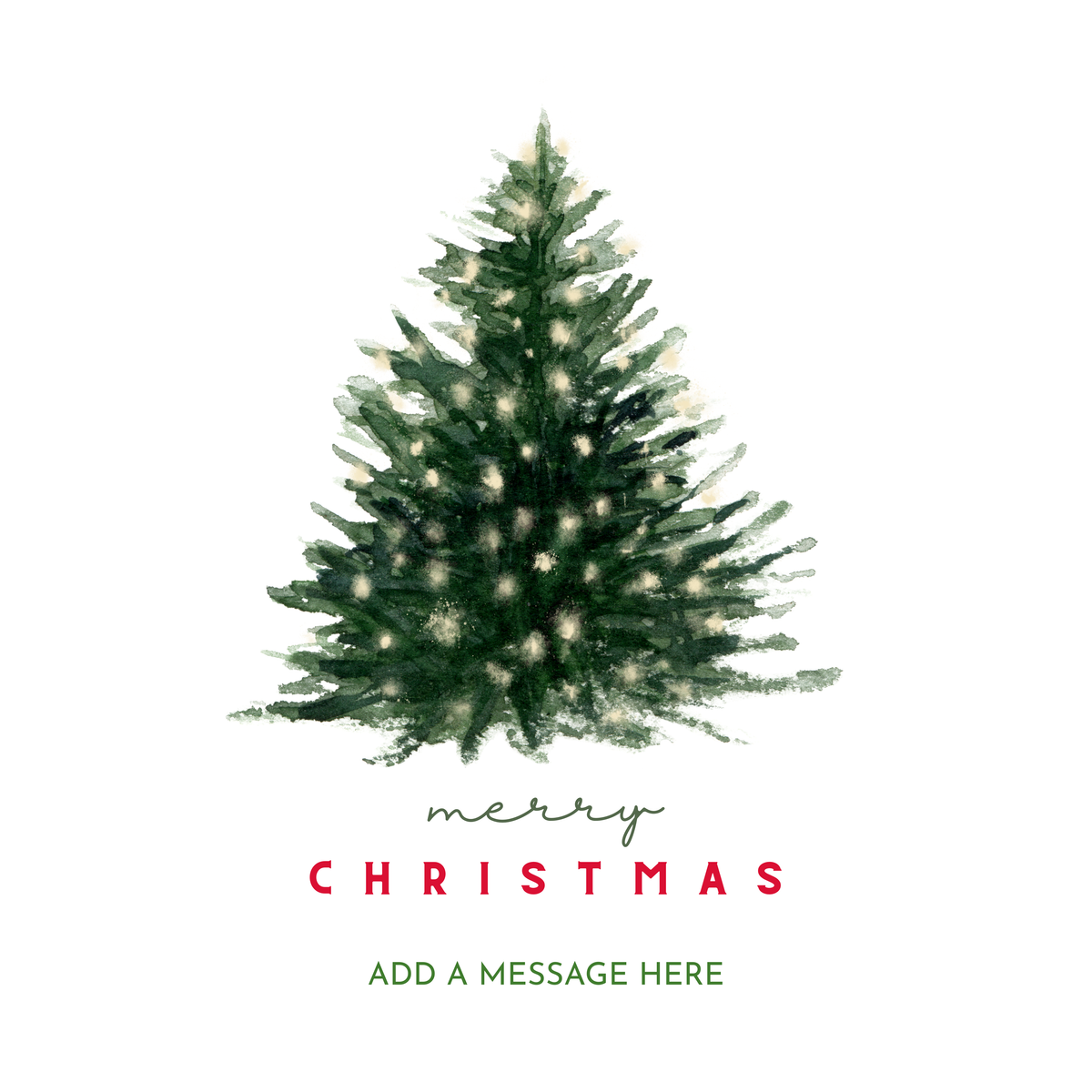 Classic Fir Tree Christmas Mug – original flat artwork