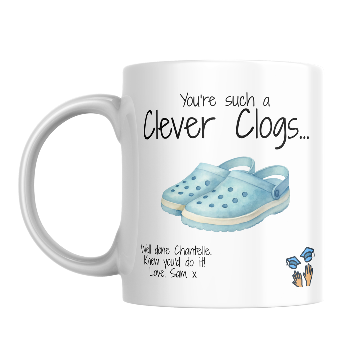 Clever Clogs Mug – front view