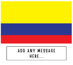 Personalised Colombia flag mug – flat source artwork with space for a personalised message