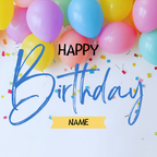 Colourful Balloon Birthday Mug – original flat artwork