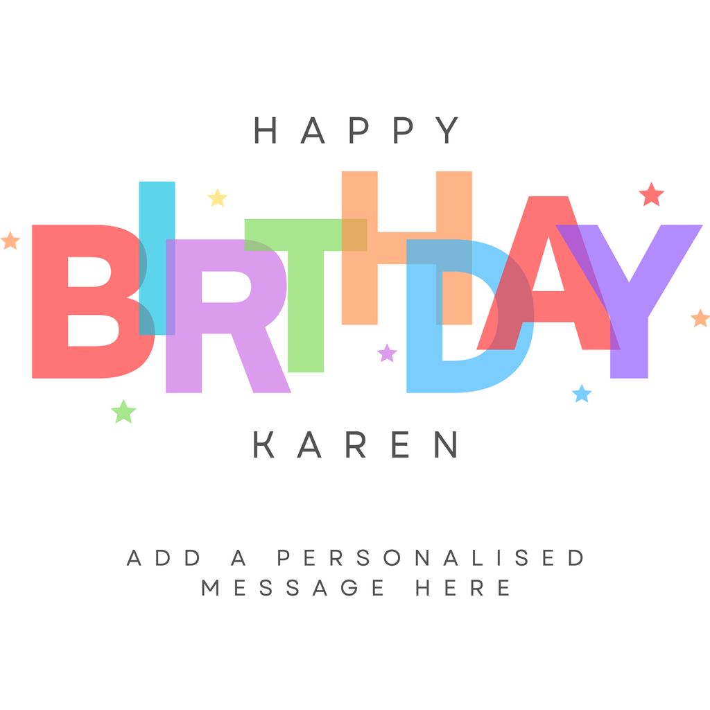 Colourful Birthday Lettering Mug – original flat artwork