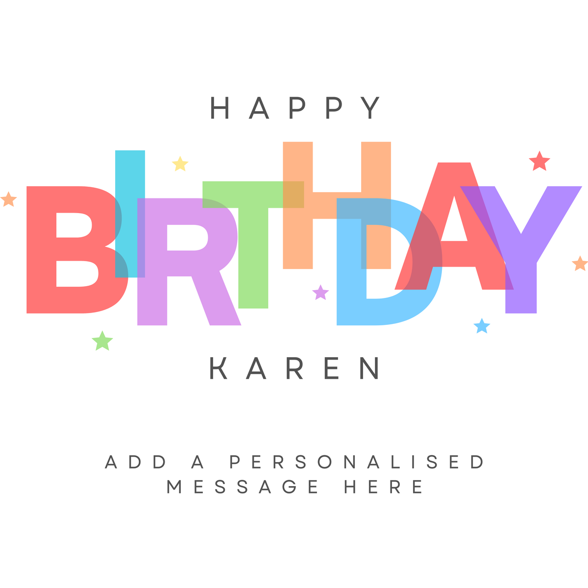 Colourful Birthday Lettering Mug – original flat artwork