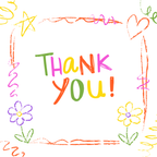 Colourful Doodle Thank You Mug – original flat artwork