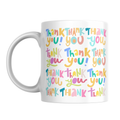 Colourful Thank You Pattern Mug – front view