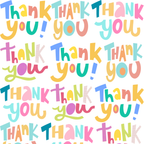 Colourful Thank You Pattern Mug – original flat artwork