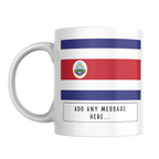 Personalised Costa Rica flag mug – front view