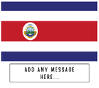 Personalised Costa Rica flag mug – flat source artwork with space for a personalised message