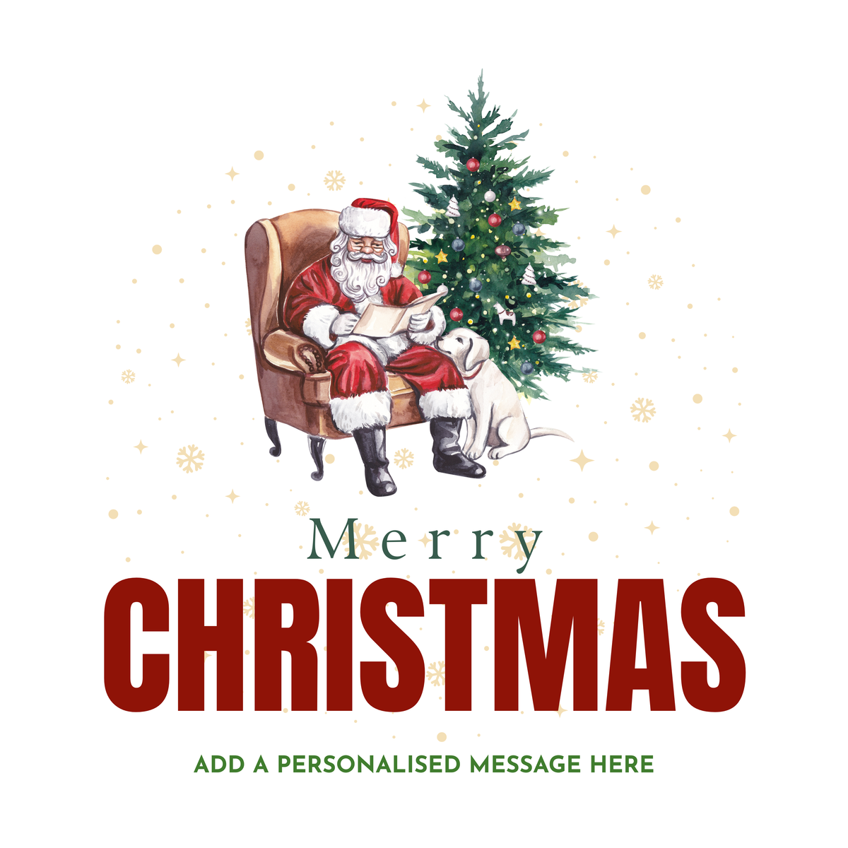 Cosy Santa Chair Christmas Mug – original flat artwork