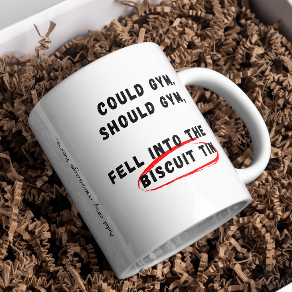 Could Gym Should Gym Biscuit Tin Mug – gift presentation on paper packing