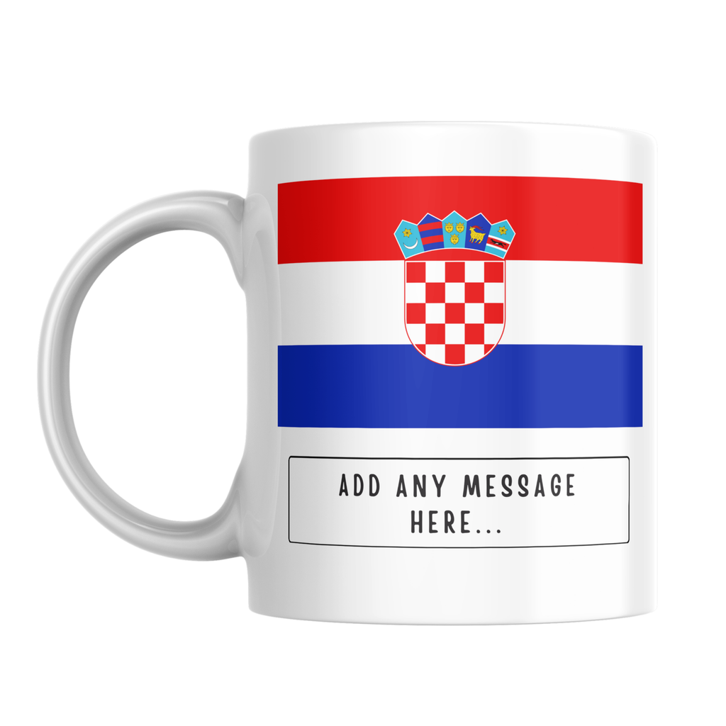 Personalised Croatia flag mug – front view