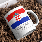 Personalised Croatia flag mug – gift presentation on paper packing