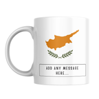 Personalised Cyprus flag mug – front view