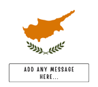 Personalised Cyprus flag mug – flat source artwork with space for a personalised message
