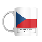 Personalised Czech Republic flag mug – front view