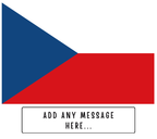Personalised Czech Republic flag mug – flat source artwork with space for a personalised message