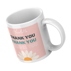 Daisy Thank You Mug – angled view